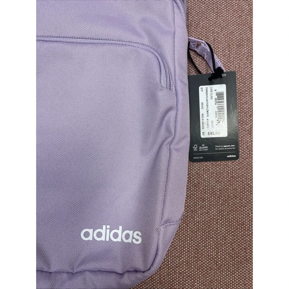 Adidas Core Sling Crossbody Bag Powder Plum Purple Brand New Festival‎ Shopping
